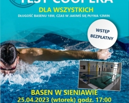 Zdjęcia główne wydarzenia: Wiosenny Pływacki Test Coopera w Sieniawie, 25.04.2023 r.