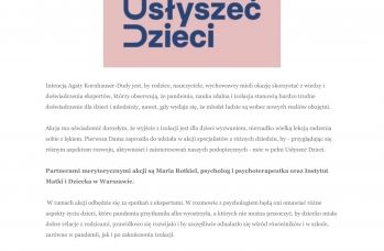 Zdjęcie: Akcja Usłyszeć Dzieci zainicjowana przez Pierwszą Damę-1.jpg