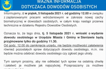 Zdjęcie: Dowody osobiste komunikat