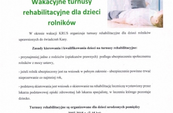 Zdjęcie: Wakacyjne turnusy rehabilitacyjne dla DZIECI rolników ubezpieczonych w KRUS-1.jpg