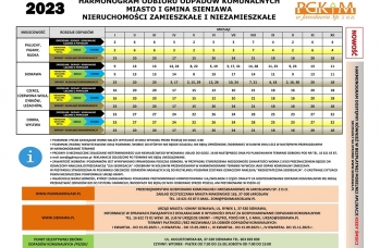 Zdjęcie: Harmonogram wywozu śmieci GMINA SIENIAWA-1.jpg