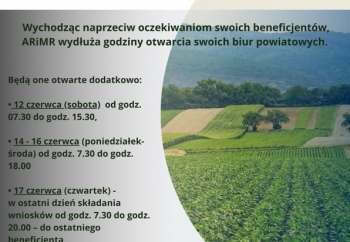 Zdjęcie główne dla: '17 czerwca mija termin składania wniosków o płatności bezpośrednie i obszarowe z PROW w kampanii 2021' 