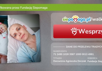 Zdjęcie główne dla: 'Pomoc dla pani Agnieszki Derylak z Leżajska, która walczy z chorobą' 