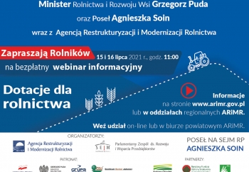 Zdjęcie główne dla: 'Bezpłatny webinar informacyjny dla rolników' 