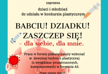 Zdjęcie główne dla: '„Babciu! Dziadku! Zaszczep się! - dla siebie, dla mnie” - biblioteczny konkurs plastyczny' 