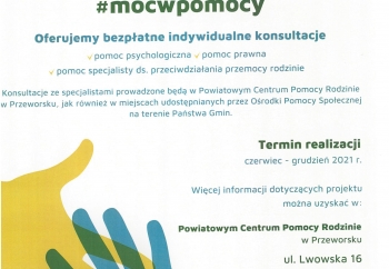 Zdjęcie główne dla: '#mocwpomocy - projekt PCPR w Przeworsku' 