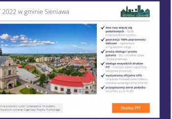 Zdjęcie główne dla: 'Wspieraj lokalnie - rozlicz roczne zeznanie podatkowe PIT i przekaż 1% podatku dla osoby lub organizacji z naszej gminy' 