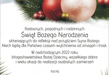 Zdjęcie główne dla: 'Życzenia z okazji świąt Bożego Narodzenia' 