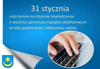 Zdjęcie główne dla: '31 stycznia mija termin złożenia oświadczenia o wartości sprzedaży napojów alkoholowych'