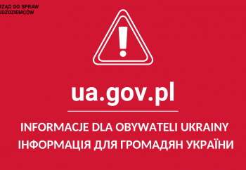 Zdjęcie główne dla: 'Informacja w sprawie pobytu w Polsce osób uciekających z Ukrainy' 