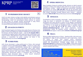 Zdjęcie główne dla: 'Ulotki informacyjne dla uchodźców' 