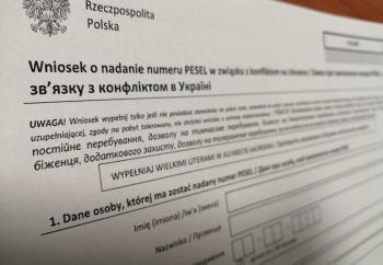 Zdjęcie główne dla: 'Numer PESEL dla obywateli Ukrainy' 