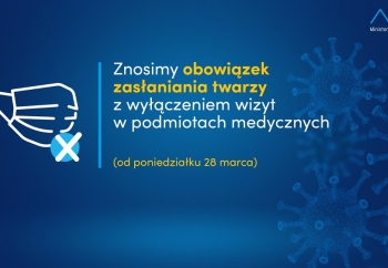 Zdjęcie główne dla: 'Od 28 marca 2022 r. zniesiony zostaje obowiązek noszenia maseczek w pomieszczeniach zamkniętych. Są wyjątki' 