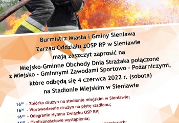 Zdjęcie główne dla: 'Miejsko-Gminne Obchody Dnia Strażaka i Miejsko-Gminne Zawody Sportowo-Pożarnicze, 4 czerwca 2022 r.' 