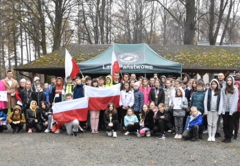 Zdjęcie główne dla: 'II Bieg Niepodległości w leśnictwie Witoldówka w Dobrej' 