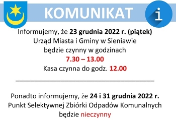 Zdjęcie główne dla: 'Komunikat' 