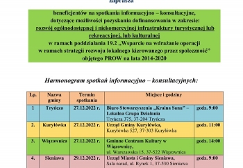 Zdjęcie główne dla: 'Spotkania informacyjno-konsultacyjne - Stowarzyszenie 