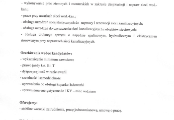 Zdjęcie główne dla: 'Oferta pracy w Gospodarce Komunalnej Sp. z o.o. - konserwator sieci wodno-kanalizacyjnych' 