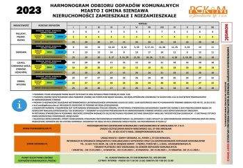 Zdjęcie główne dla: 'Harmonogram odbioru odpadów komunalnych na 2023 rok' 