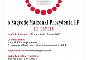 Zdjęcie główne dla: 'Trwa III edycja Konkursu dla Kół Gospodyń Wiejskich o Nagrodę Małżonki Prezydenta RP' 