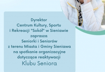 Zdjęcie główne dla: 'Reaktywacja Klubu Seniora w Sieniawie' 