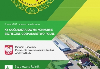 Zdjęcie główne dla: 'XX Ogólnokrajowy Konkurs Bezpieczne Gospodarstwo Rolne - zapraszamy do udziału' 