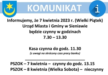 Zdjęcie główne dla: 'W Wielki Piątek urząd czynny krócej' 