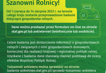 Zdjęcie główne dla: 'Zintegrowane statystyki dotyczące gospodarstw rolnych' 