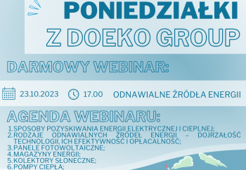 Zdjęcie główne dla: 'Cykl webinarów z DOEKO GROUP' 