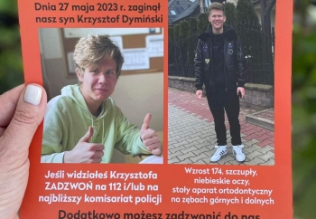 Zdjęcie główne dla: 'Trwają poszukiwania Krzysztofa Dymińskiego' 