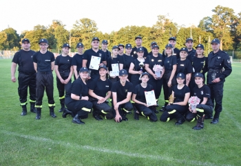 Zdjęcie główne dla: 'Strażacy OSP rywalizowali w sztafecie i bojówce. Najwyżej na podium Sieniawa' 