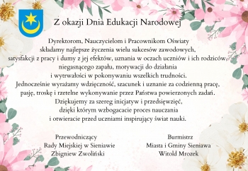 Zdjęcie główne dla: 'Życzenia z okazji Dnia Edukacji Narodowej - 14 października 2024 r.' 
