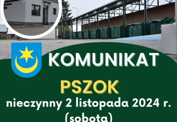 Zdjęcie główne dla: 'PSZOK nieczynny 2 listopada 2024 r. (sobota)' 