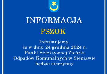 Zdjęcie główne dla: 'PSZOK nieczynny 24 grudnia 2024' 