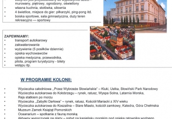 Zdjęcie główne dla: 'Kolonie letnie w Darłowie'