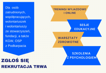 Zdjęcie główne dla: '„BĄDŹMY ODPORNI” - cykl bezpłatnych szkoleń wspierających odporność psychiczną i fizyczną  oraz profilaktykę zdrowotną.' 
