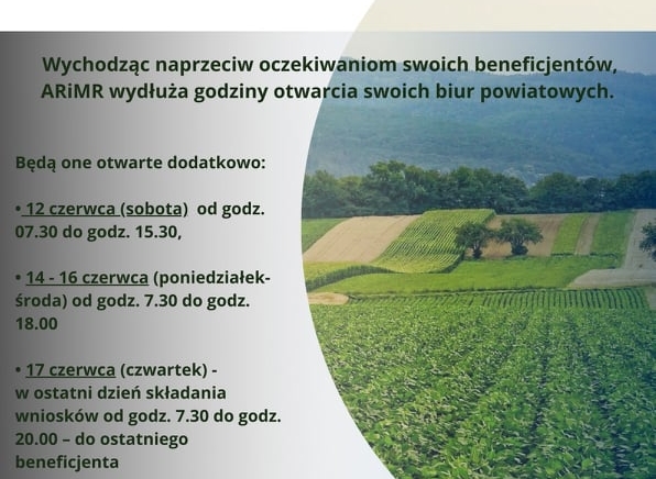 Zdjęcie główne newsa: 17 czerwca mija termin składania wniosków o płatności bezpośrednie i obszarowe z PROW w kampanii 2021
