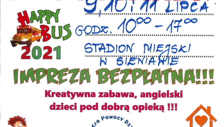 Zdjęcie główne newsa: Happy Bus w Sieniawie - trzy dni atrakcji dla dzieci