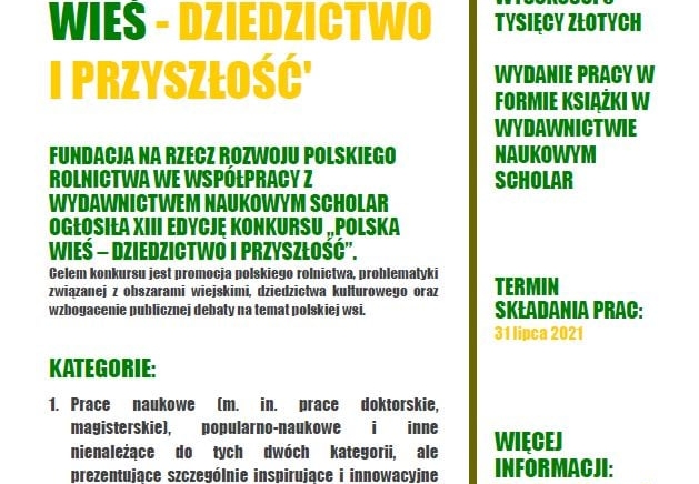 Zdjęcie główne newsa: „Polska wieś – dziedzictwo i przyszłość