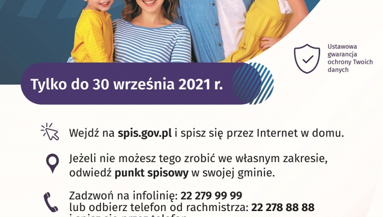 Zdjęcie główne newsa: Narodowy Spis Powszechny Ludności i Mieszkań trwa do 30 września 2021 r.