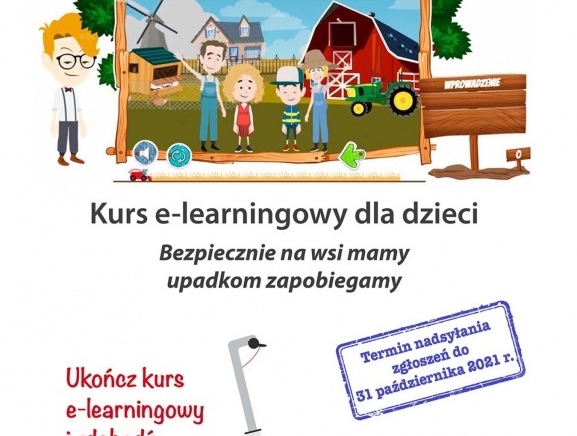Zdjęcie główne newsa: Weź udział w kursie e-learningowym pt. „Bezpiecznie na wsi mamy – upadkom zapobiegamy” i wygrywaj nagrody