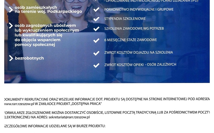 Zdjęcie główne newsa: „Dostępna praca” - Rzeszowska Agencja Rozwoju Regionalnego S.A. zaprasza do udziału w II edycji projektu