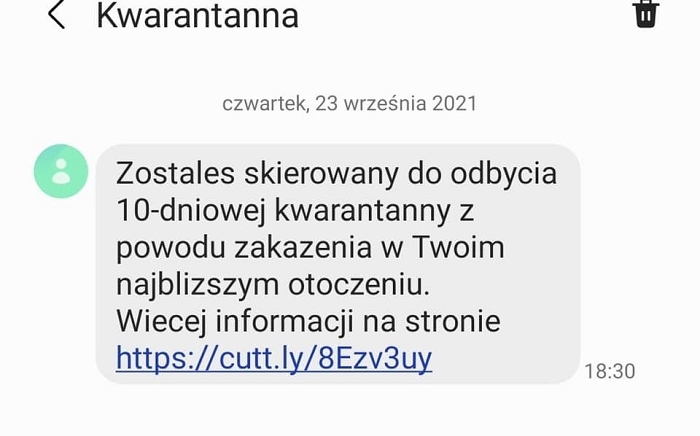 Zdjęcie główne newsa: Uwaga na fałszywe SMS-y o kwarantannie - ostrzeżenie Głównego Inspektora Sanitarnego