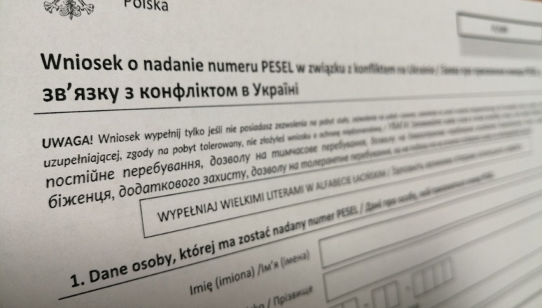 Zdjęcie główne newsa: Numer PESEL dla obywateli Ukrainy