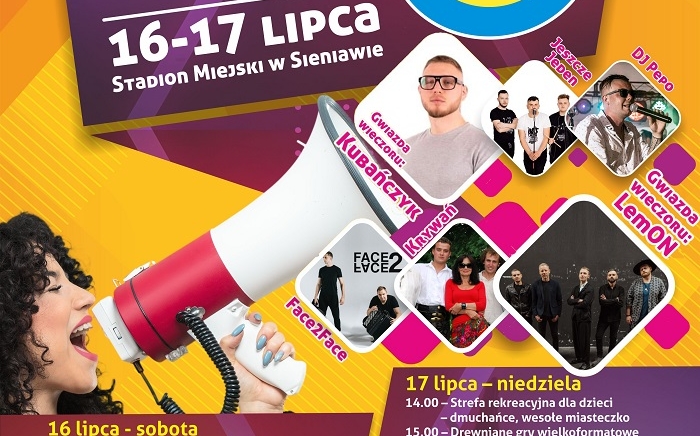 Zdjęcie główne newsa: Dni Sieniawy 2022. Zapraszamy 16 i 17 lipca na stadion miejski w Sieniawie