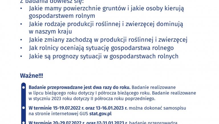 Zdjęcie główne newsa: Zapraszamy do udziału w badaniu: Koniunktura w rolnictwie AK-R
