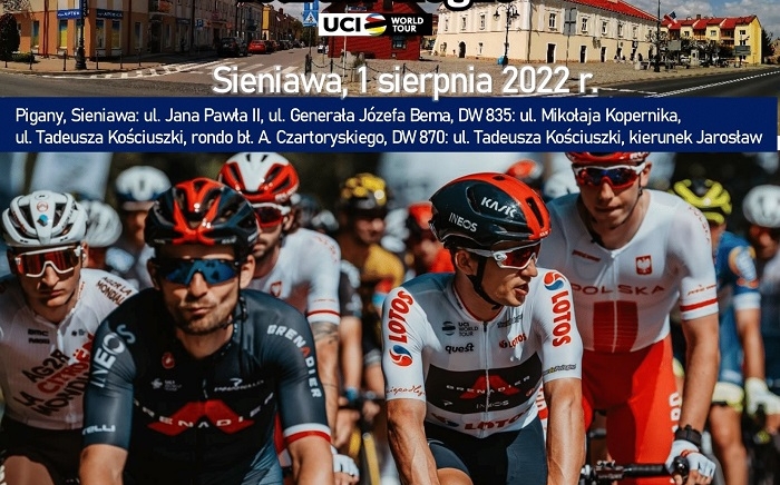 Zdjęcie główne newsa: Już 1 sierpnia 2022 r. przez Sieniawę przejedzie Tour de Pologne 2022