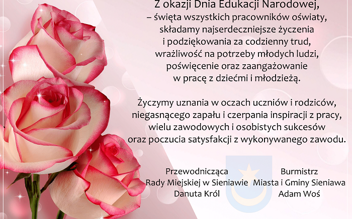 Zdjęcie główne newsa: Życzenia z okazji Dnia Edukacji Narodowej