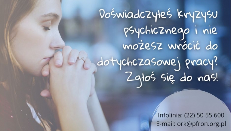 Zdjęcie główne newsa: „Powrót do zdrowia – powrót do pracy” po kryzysie psychicznym