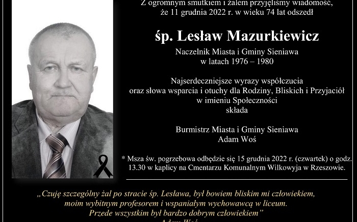 Zdjęcie główne newsa: Kondolencje